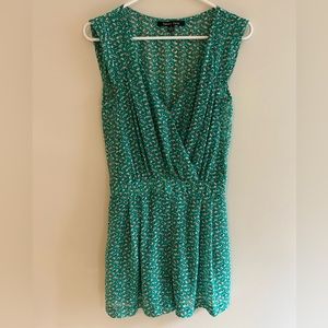 Sweet Rain Green Petals Sleeveless Romper
